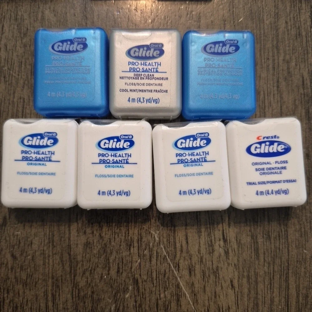 Oral-B Glide Pro-Health/Crest Assorted Floss Lot 4m/15m Lot 7 New 5 Opened READ